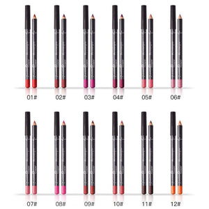 12 Colors Lip Liner Pencil Waterproof Non-Marking